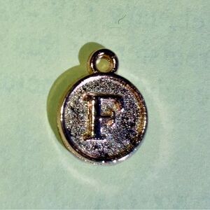 “F” Charm jewelry making Necklace bracelet ring baubles keychain ID tag lanyard